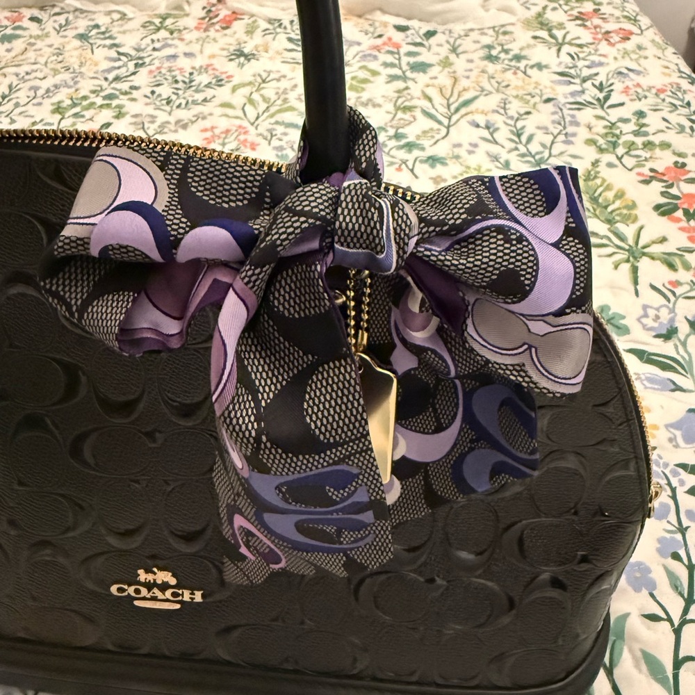 Coach silk bag scarf